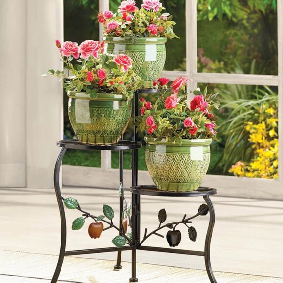 Country Apple Plant Stand - Picture 2 of 2